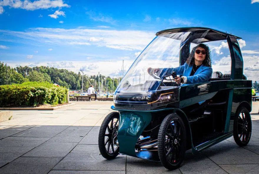 Konforlu seyahat için dört tekerli elektrikli bisiklet 2