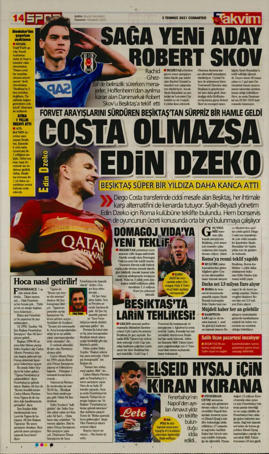 Günün spor manşetleri (3 Temmuz 2021) 17