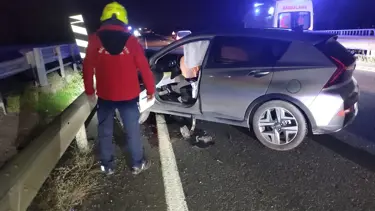 Havran'da otomobil ile motosiklet çarpıştı: 1 yaralı