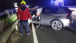 Havran'da otomobil ile motosiklet çarpıştı: 1 yaralı