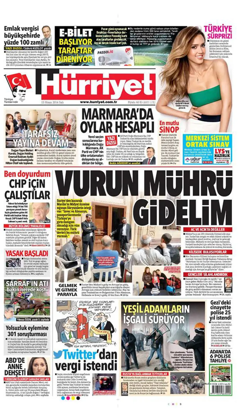 Günün gazete manşetleri - 15 Nisan 2014 2 Günün gazete manşetleri - 15 Nisan 2014 2