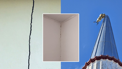 5,2'lik depremin bilançosu: Yedi evde çatlaklar oluştu