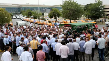 Terör saldırısında yaşamını yitiren taksiciye veda