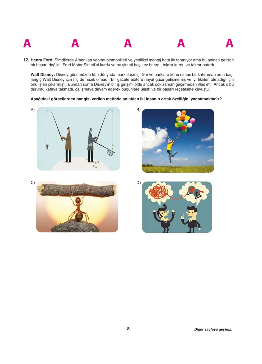 Uğur Okulları LGS deneme sınavı (Sözel bölüm) 7