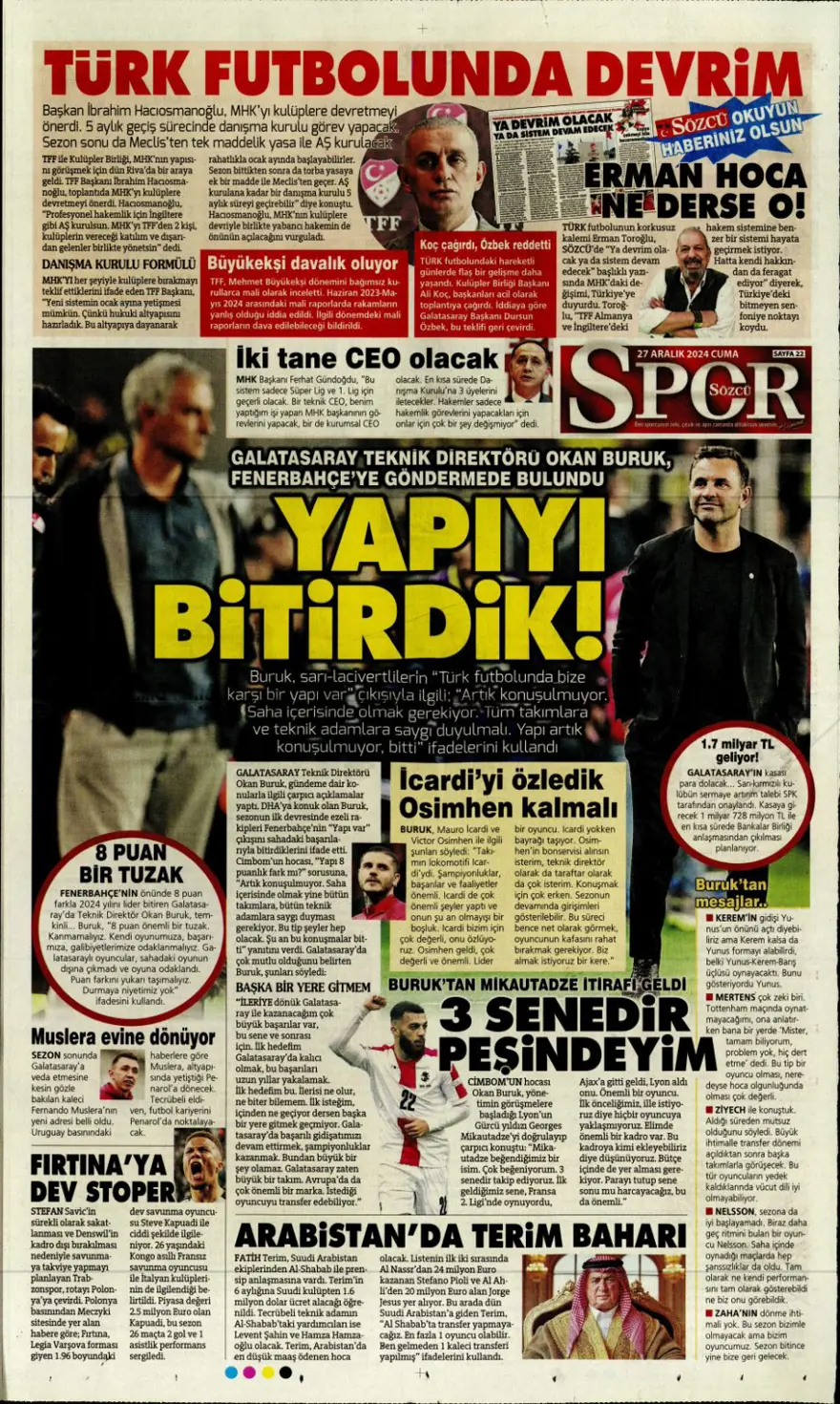 "Mourinho'dan Rashford'a davet" (27 Aralık 2024 spor manşetleri) 8