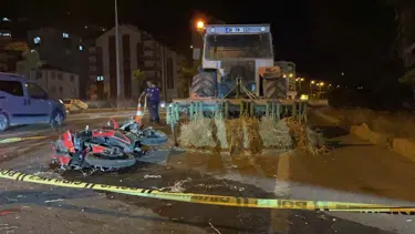 Traktöre çarpan motosikletin sürücüsü öldü