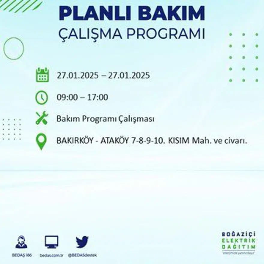 İstanbul'un birçok ilçesinde elektrik kesintisi: Avcılar'da elektrikler ne zaman gelecek? BEDAŞ kesinti programı 11