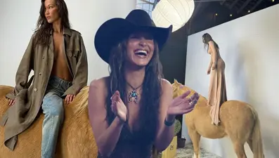 At üzerinde poz veren Bella Hadid tepki çekti