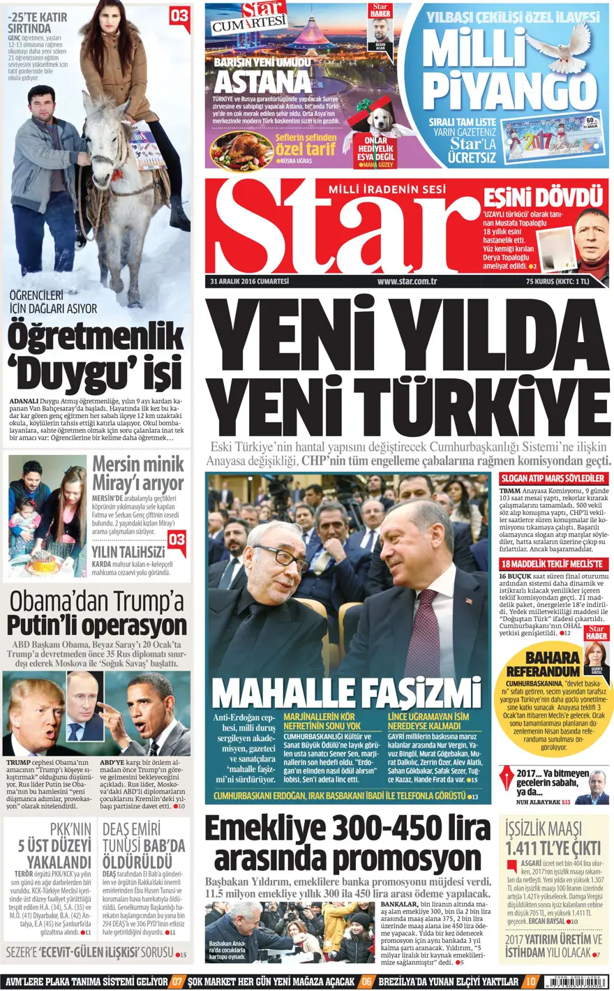 Günün gazete manşetleri - 31.12.2016 10