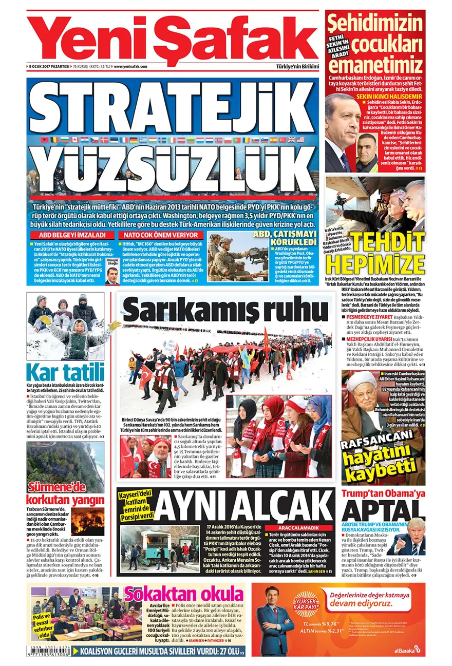 Günün gazete manşetleri - 9 Ocak 2017 17