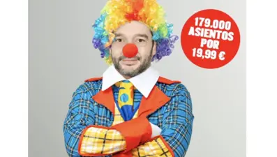 Havayolu şirketi Ryanair, kampanya reklamında İspanyol bakanı palyaço kılığına soktu