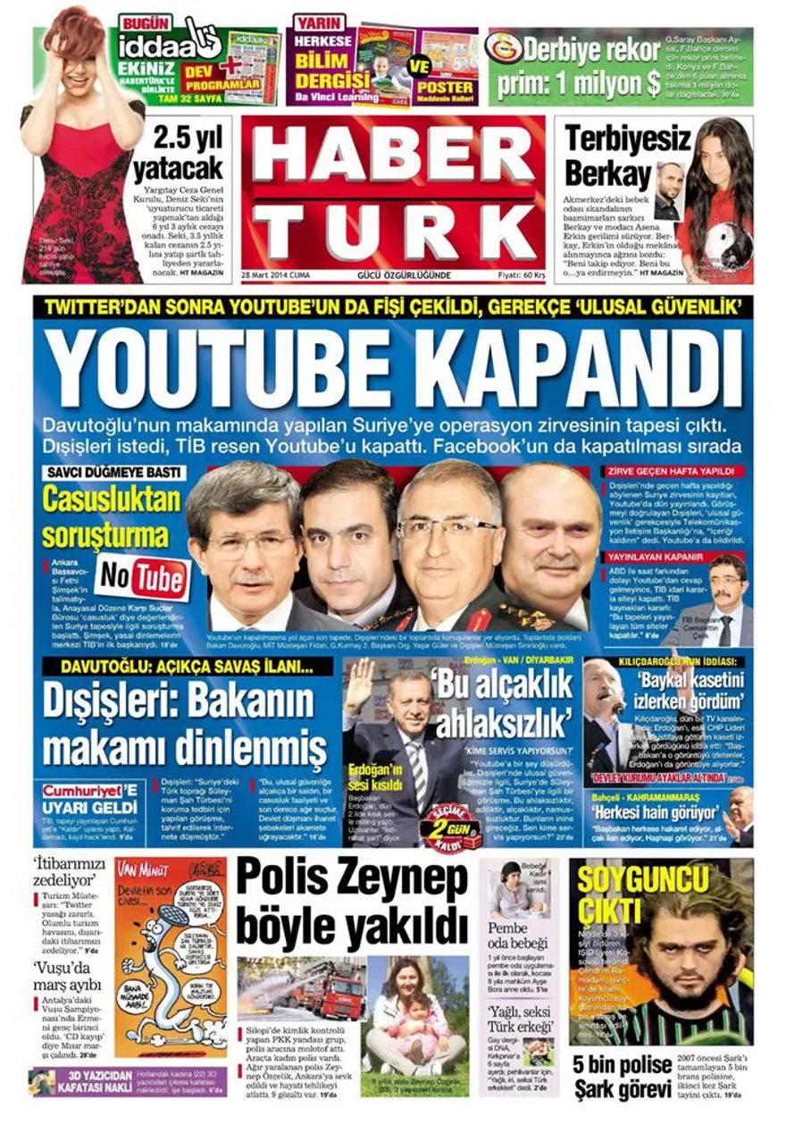 Günün gazete manşetleri - 28 Mart 2014 6