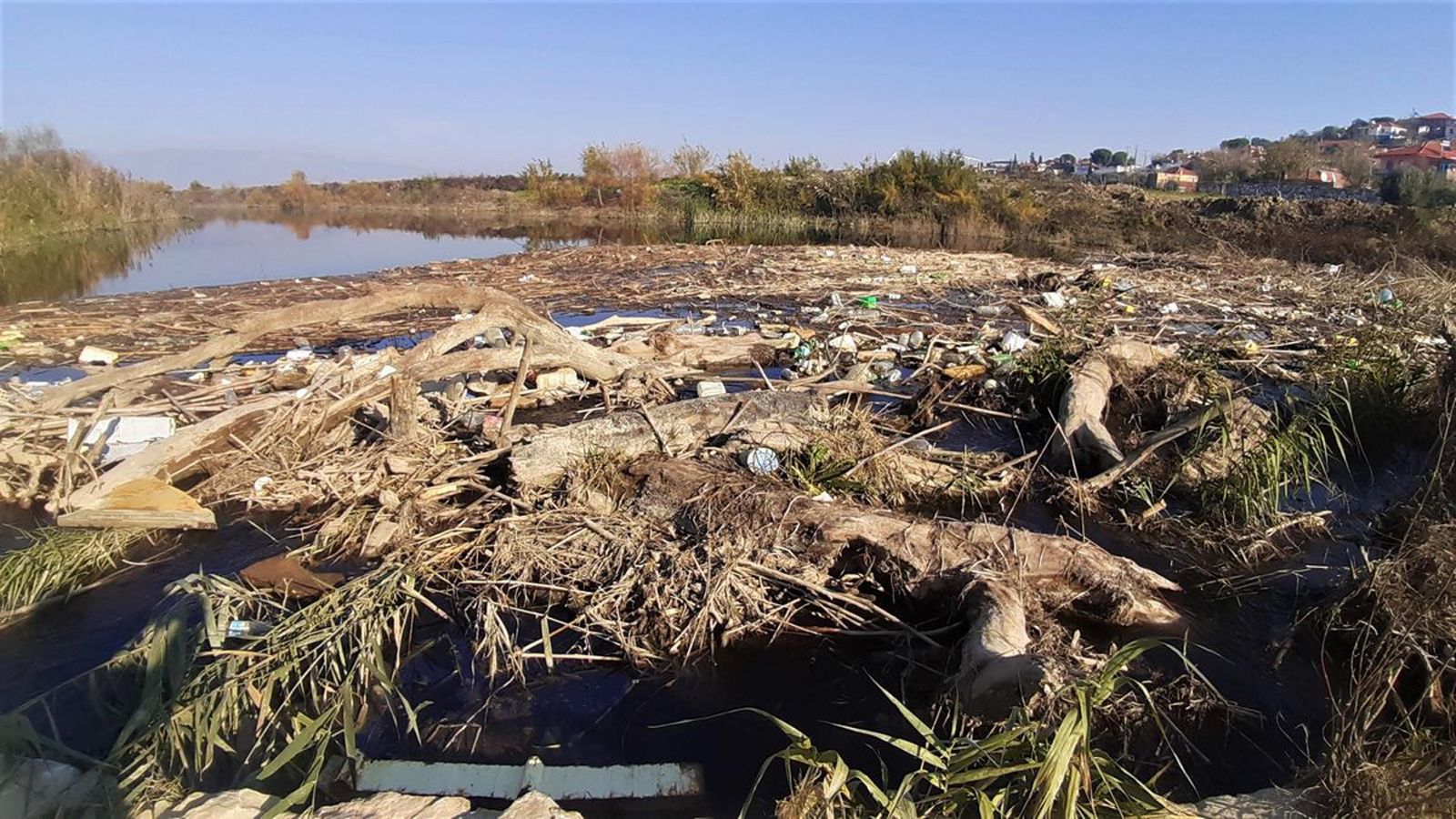Büyük Menderes Nehri çöplüğe döndü