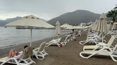 Marmaris'te yağmur ve deniz keyfi bir arada
