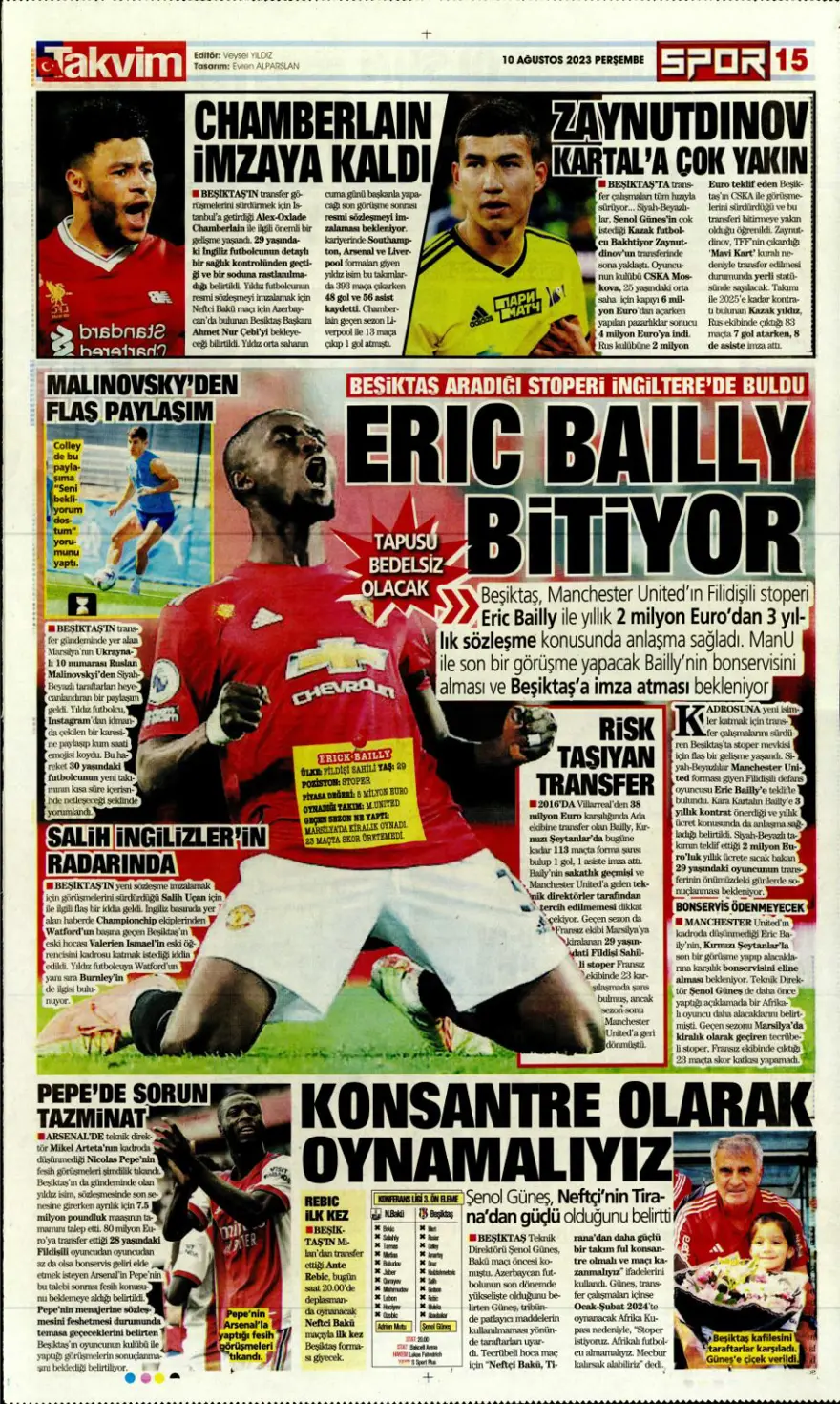 "İnat kırıldı, Livakovic geliyor" | 10 Ağustos 2023 spor manşetleri 13 "İnat kırıldı, Livakovic geliyor" | 10 Ağustos 2023 spor manşetleri 13