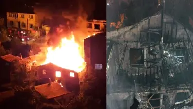 Buzdolabı patladı, 4 gecekondu kül oldu