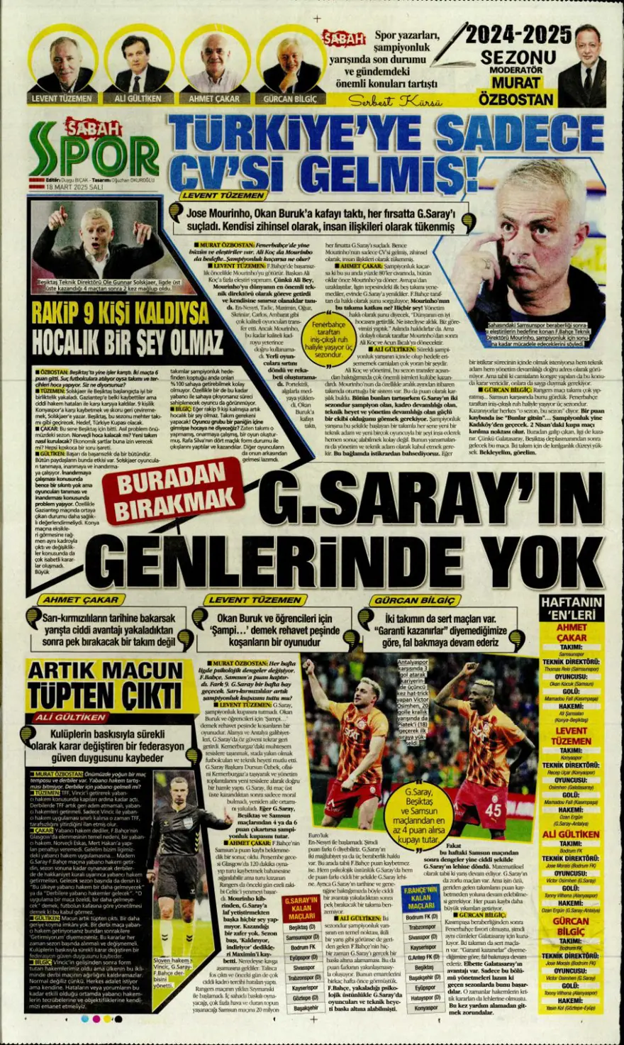 "Osimhen için iki seçenek var" (18 Mart 2025 spor manşetleri) 12