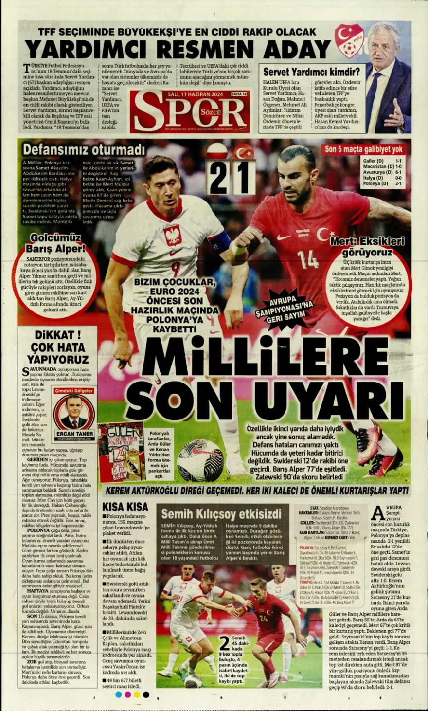 "Fenerbahçe'den Mane bombası" (11 Haziran 2024 spor manşetleri) 9