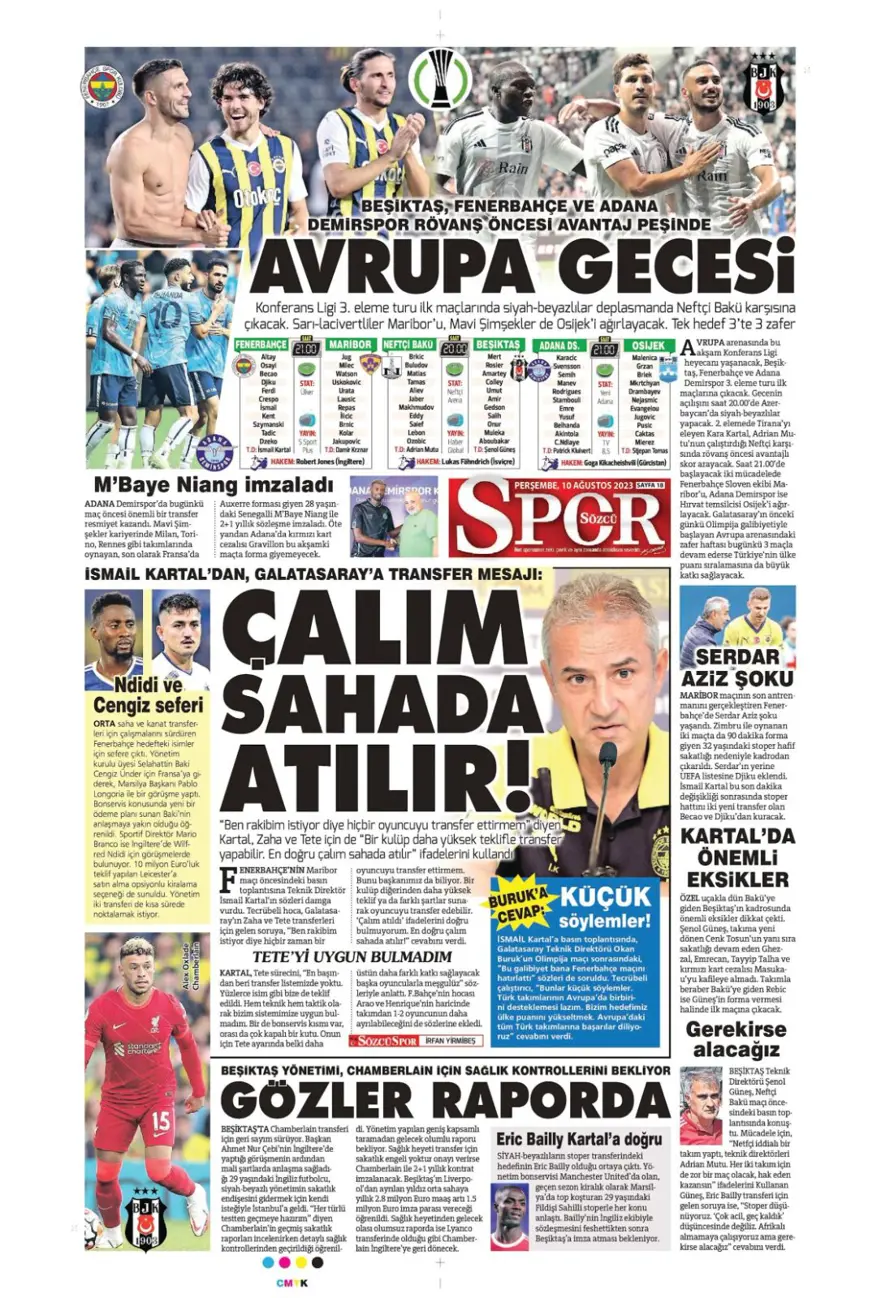 "İnat kırıldı, Livakovic geliyor" | 10 Ağustos 2023 spor manşetleri 9 "İnat kırıldı, Livakovic geliyor" | 10 Ağustos 2023 spor manşetleri 9