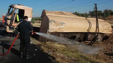 Benzin tankerinde patlama: 1 ölü