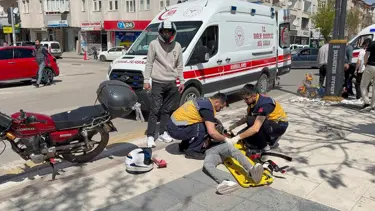 Aksaray'da motosikletler çarpıştı: 2 yaralı