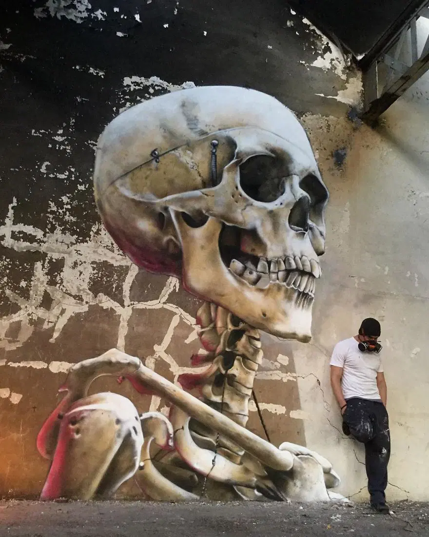 Fransız sokak sanatçısından 3 boyutlu grafitiler 22
