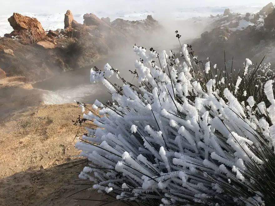 Karlı dağ başında 'termal jakuzi' 7