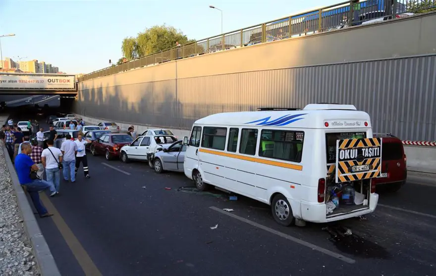 Başkentte zincirleme trafik kazası 