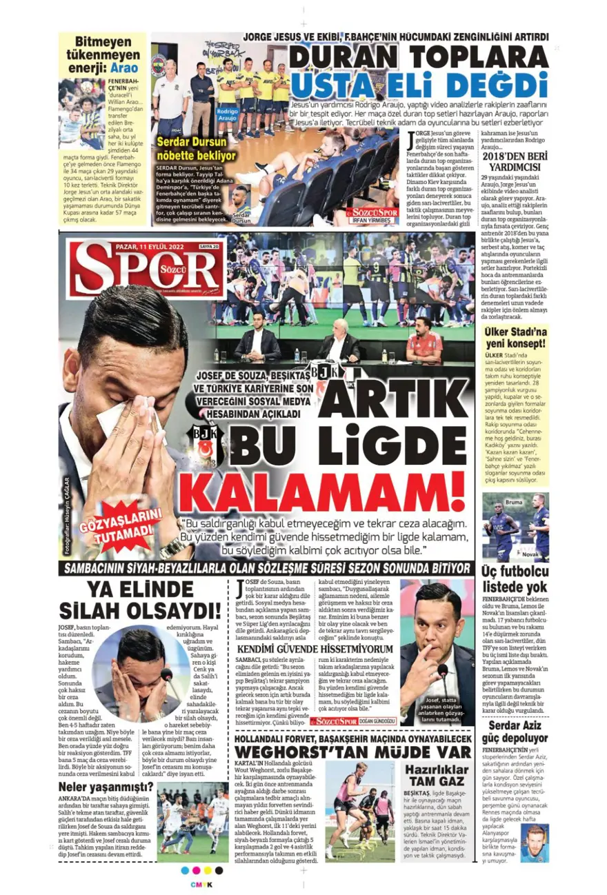 Günün spor manşetleri (11 Eylül 2022) 13
