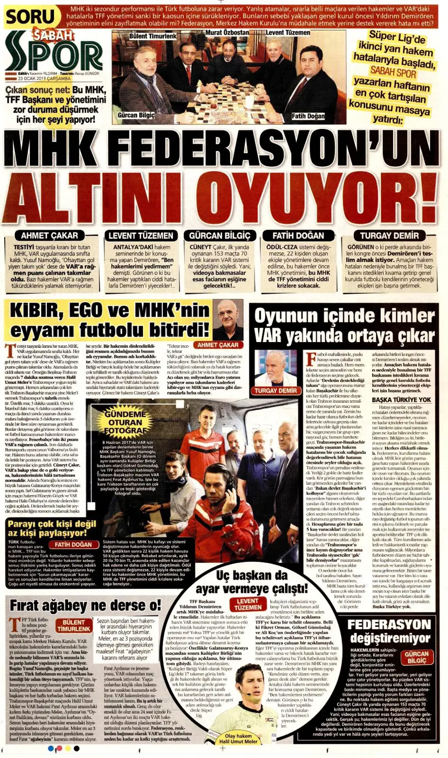 Günün spor manşetleri (23 Ocak 2019) 3