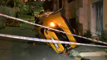 Taksi, 10 metreden çıkmaz sokağa uçtu