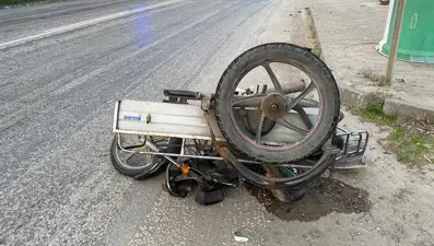 Motosikletli çift kaza kurbanı