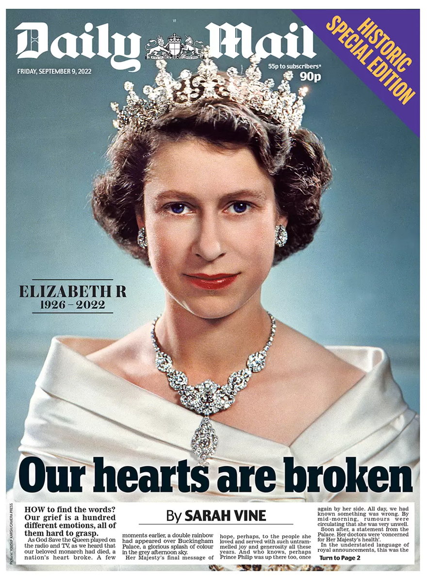 Kraliçe II. Elizabeth'in ölümü dünya basınında: Kader sevgi için ödediğimiz bedeldir 2 Kraliçe II. Elizabeth'in ölümü dünya basınında: Kader sevgi için ödediğimiz bedeldir 2