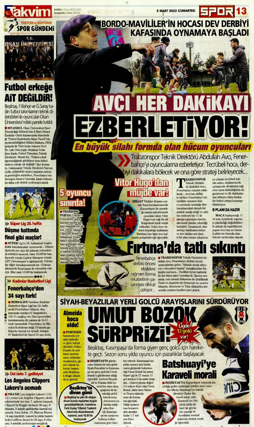 Günün spor manşetleri (5 Mart 2022) 17