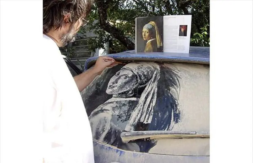 Kirli arabalara sanat yapılır 20
