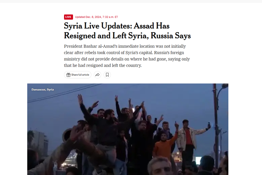 NYT: ESAD SURİYE'DEN AYRILDI 2