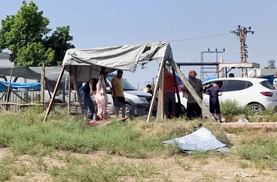 Yine yasağa aldırış etmediler: Kurbanlıkları kaldırımlarda ve yol kenarlarında kestiler 