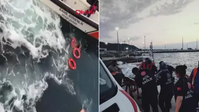 Feribottan denize atlayan kadını yolcu kurtardı: O anlar kamerada