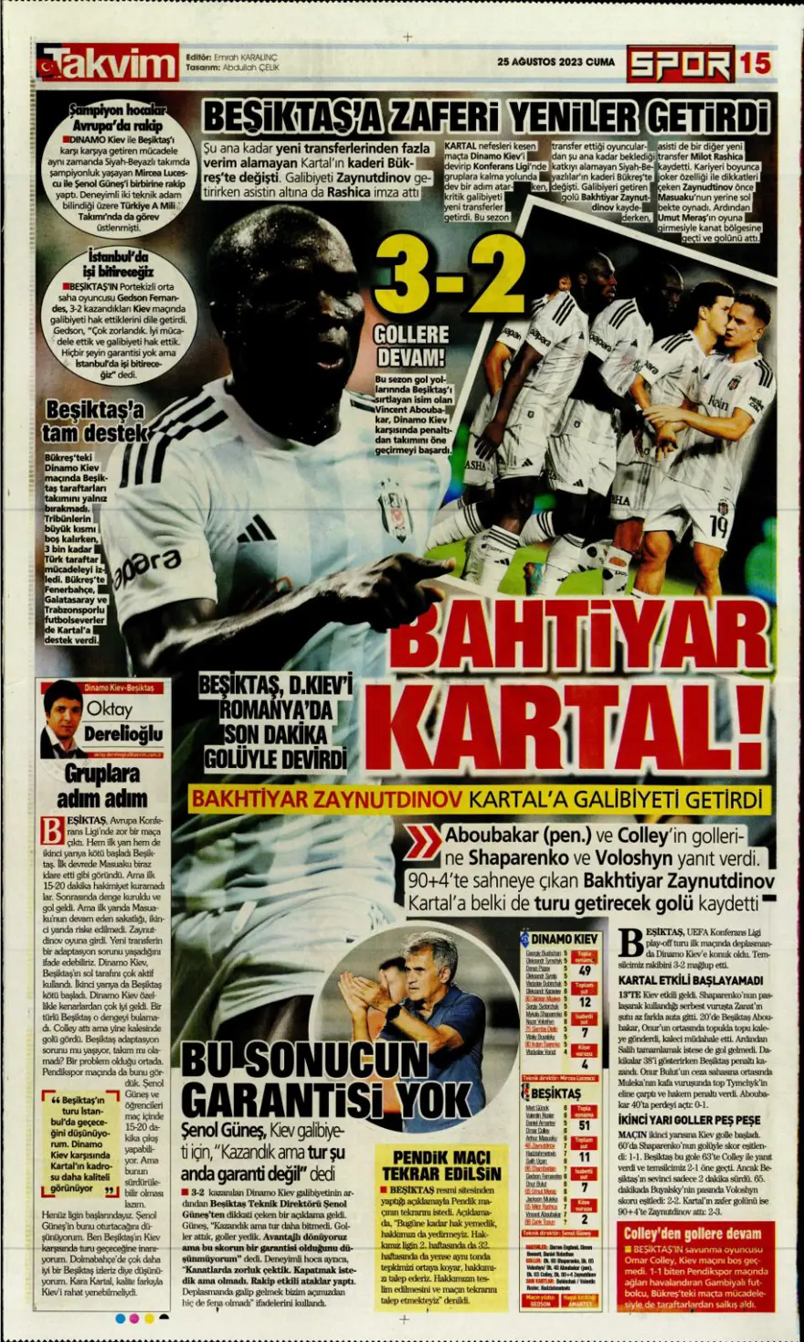 "Aslan'da son aday Salih Özcan" (25 Ağustos 2023 spor manşetleri) 14