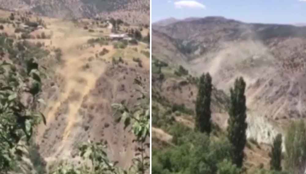 Malatya'daki deprem anında korkutan görüntü