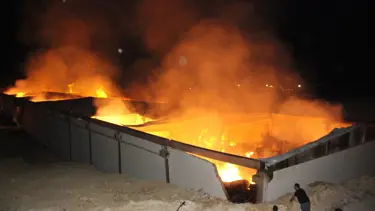 Şanlıurfa'da iplik fabrikasında yangın