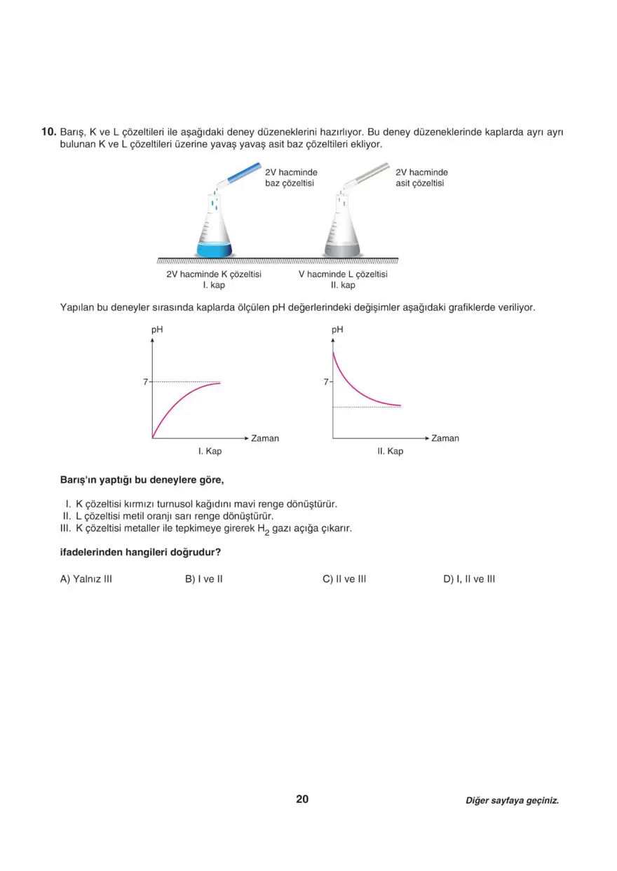 Uğur Okulları LGS-1 sayısal deneme sınavı 19