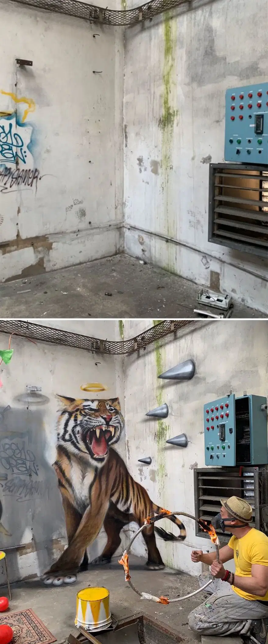 Fransız sokak sanatçısından 3 boyutlu grafitiler 35