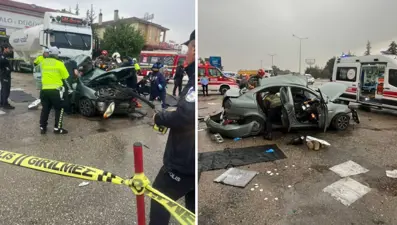 Ankara’da kontrolü kaybeden otomobil tankere çarptı: 3 ölü, 2 yaralı