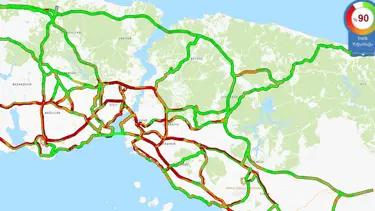 İstanbul trafiğinde yağmur yoğunluğu