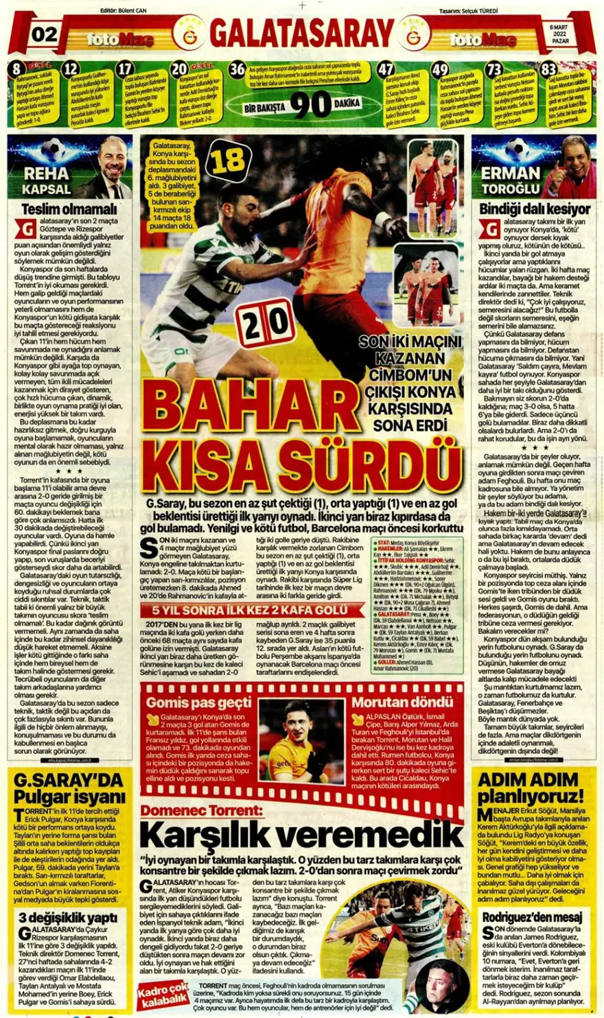 Günün spor manşetleri (6 Mart 2022) 5 Günün spor manşetleri (6 Mart 2022) 5