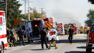 ABD'de kiliseye saldırı: Önce patlama ardından silah sesleri duyuldu. Kilise yandı.