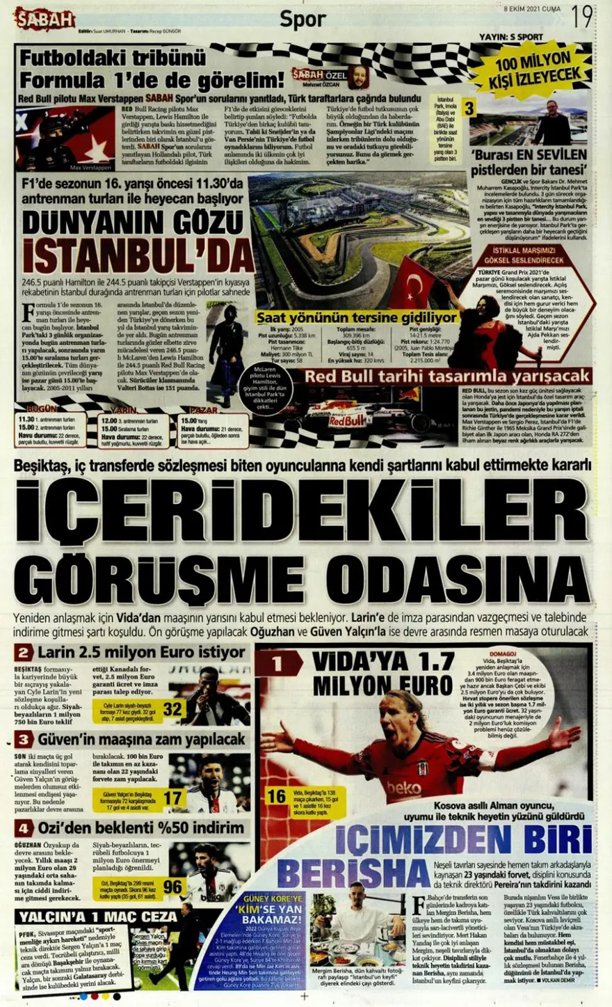 Günün spor manşetleri (8 Ekim 2021) 18