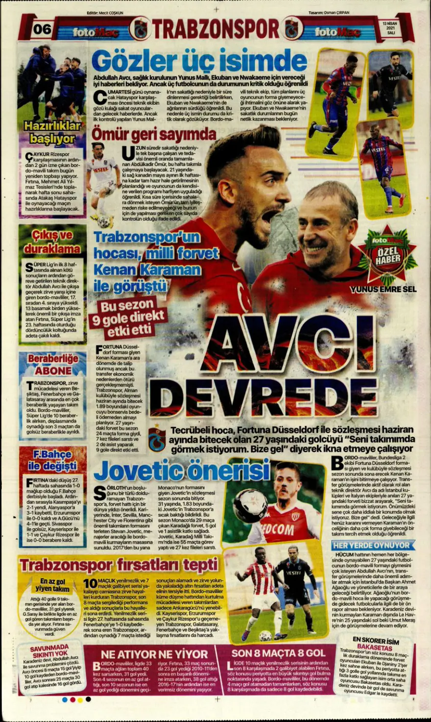 Günün spor manşetleri (13 Nisan 2021) 4