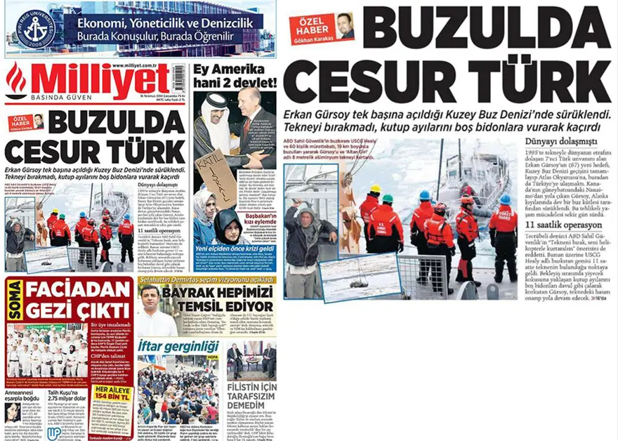 Günün gazete manşetleri - 16 Temmuz 2014 Günün gazete manşetleri - 16 Temmuz 2014